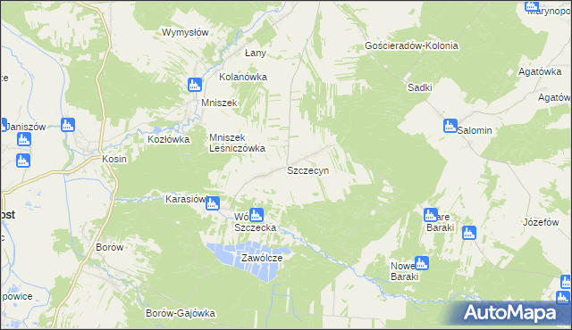 mapa Szczecyn, Szczecyn na mapie Targeo