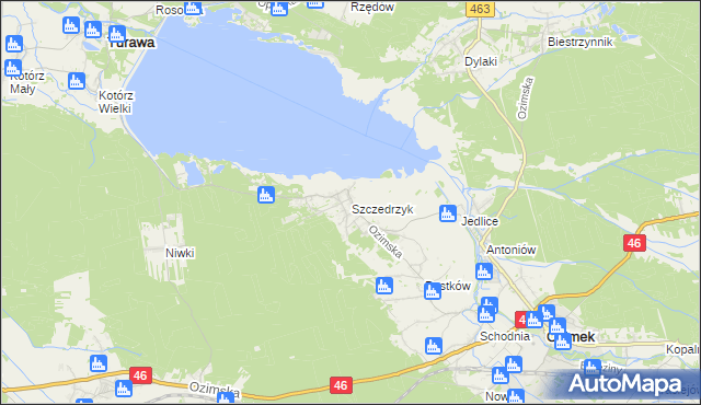 mapa Szczedrzyk, Szczedrzyk na mapie Targeo