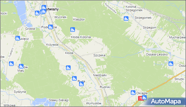 mapa Szczeka, Szczeka na mapie Targeo