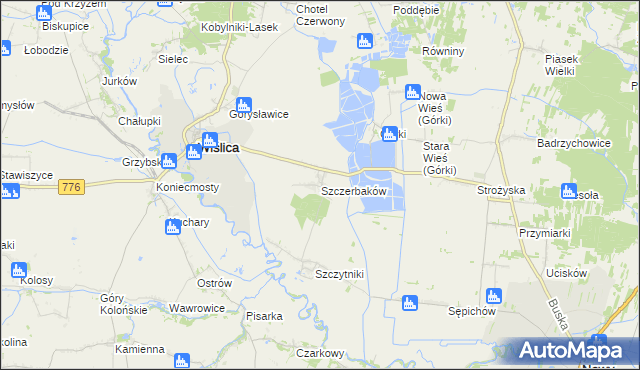 mapa Szczerbaków, Szczerbaków na mapie Targeo