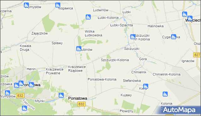 mapa Szczuczki-Kolonia, Szczuczki-Kolonia na mapie Targeo