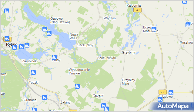 mapa Szczupliniak, Szczupliniak na mapie Targeo