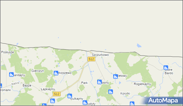 mapa Szczurkowo, Szczurkowo na mapie Targeo