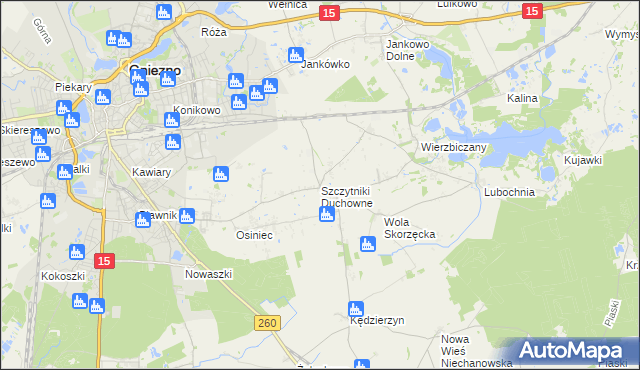 mapa Szczytniki Duchowne, Szczytniki Duchowne na mapie Targeo