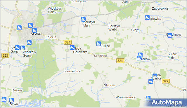 mapa Szedziec, Szedziec na mapie Targeo