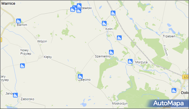 mapa Szemielino, Szemielino na mapie Targeo