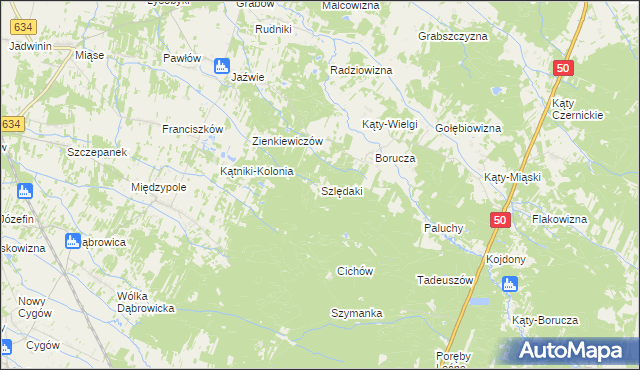 mapa Szlędaki, Szlędaki na mapie Targeo