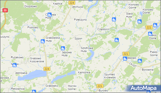 mapa Sztofrowa Huta, Sztofrowa Huta na mapie Targeo