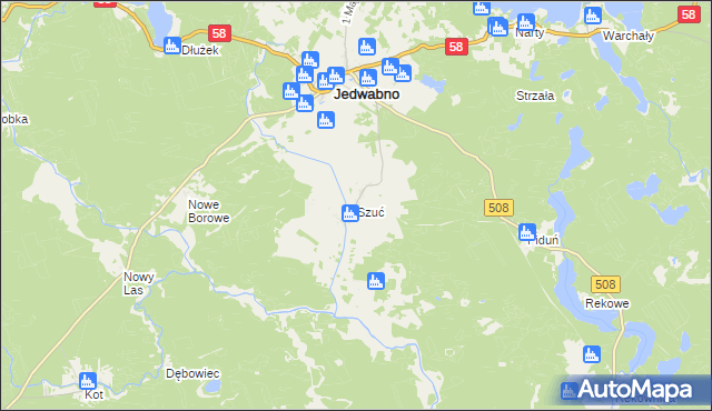 mapa Szuć, Szuć na mapie Targeo