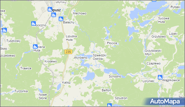 mapa Szwedzki Ostrów, Szwedzki Ostrów na mapie Targeo