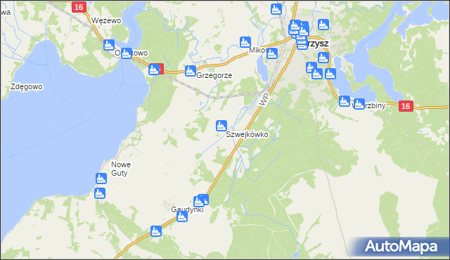 mapa Szwejkówko, Szwejkówko na mapie Targeo