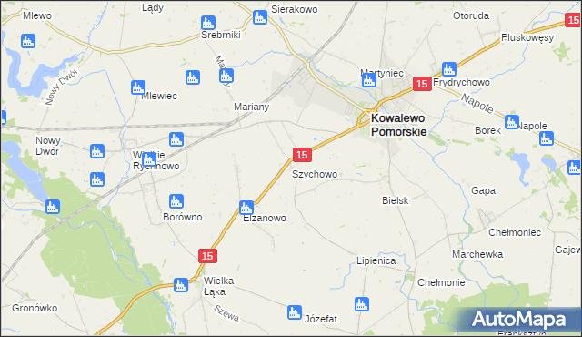 mapa Szychowo, Szychowo na mapie Targeo