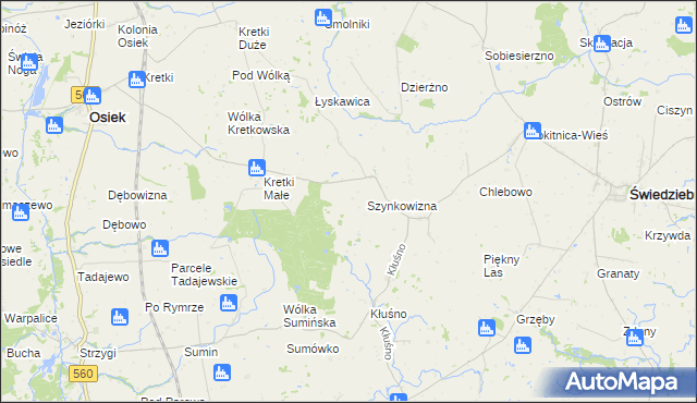 mapa Szynkowizna, Szynkowizna na mapie Targeo