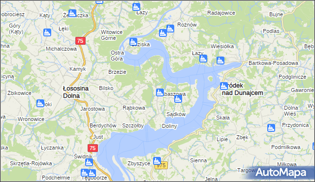 mapa Tabaszowa, Tabaszowa na mapie Targeo