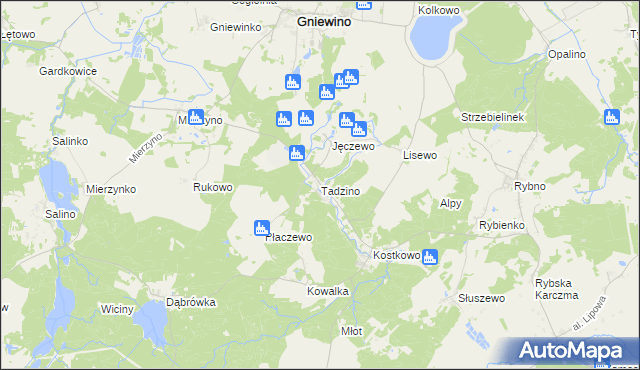 mapa Tadzino, Tadzino na mapie Targeo