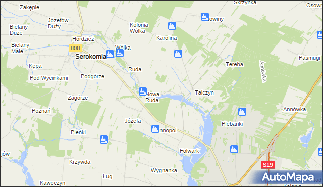 mapa Talczyn-Kolonia, Talczyn-Kolonia na mapie Targeo