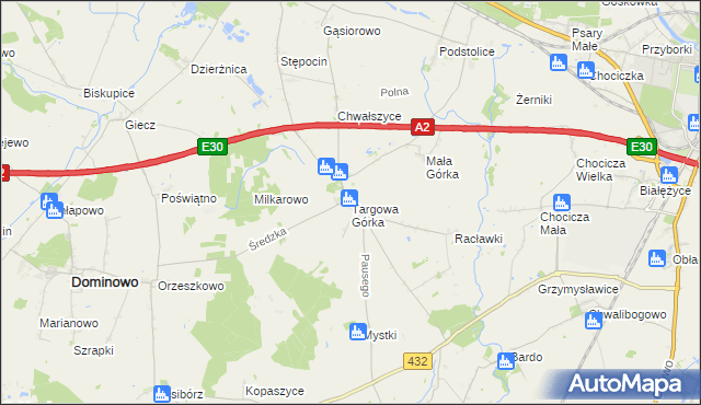 mapa Targowa Górka, Targowa Górka na mapie Targeo