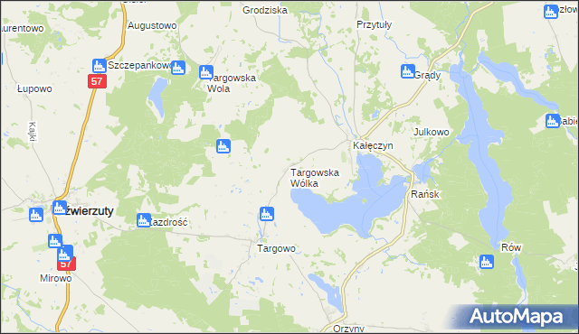 mapa Targowska Wólka, Targowska Wólka na mapie Targeo