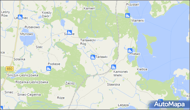 mapa Tarławki, Tarławki na mapie Targeo