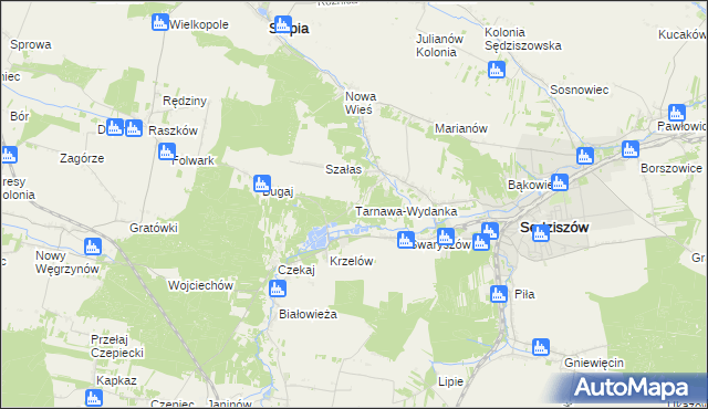 mapa Tarnawa-Wydanka, Tarnawa-Wydanka na mapie Targeo