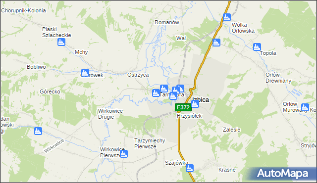 mapa Tarnogóra gmina Izbica, Tarnogóra gmina Izbica na mapie Targeo