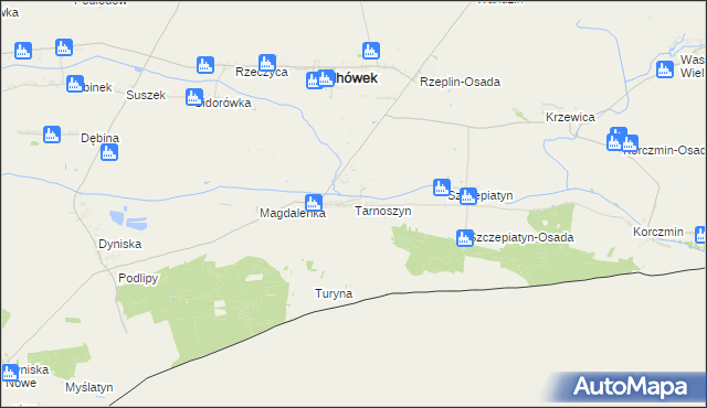 mapa Tarnoszyn, Tarnoszyn na mapie Targeo