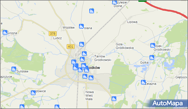 mapa Tarnów Grodkowski, Tarnów Grodkowski na mapie Targeo