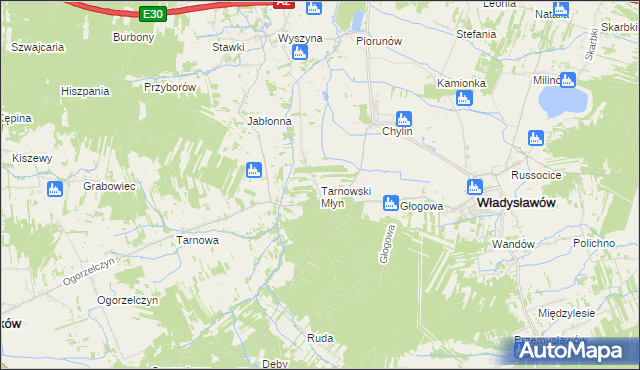 mapa Tarnowski Młyn, Tarnowski Młyn na mapie Targeo