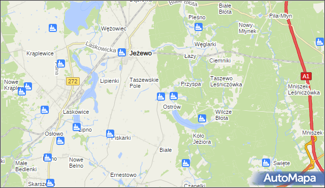 mapa Taszewko, Taszewko na mapie Targeo