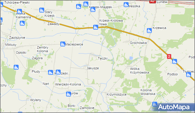 mapa Tęczki, Tęczki na mapie Targeo