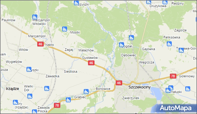 mapa Tęgobórz, Tęgobórz na mapie Targeo