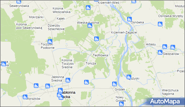 mapa Teofilówka, Teofilówka na mapie Targeo