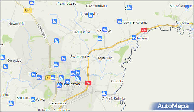 mapa Teptiuków, Teptiuków na mapie Targeo