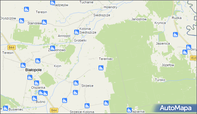 mapa Teremiec, Teremiec na mapie Targeo