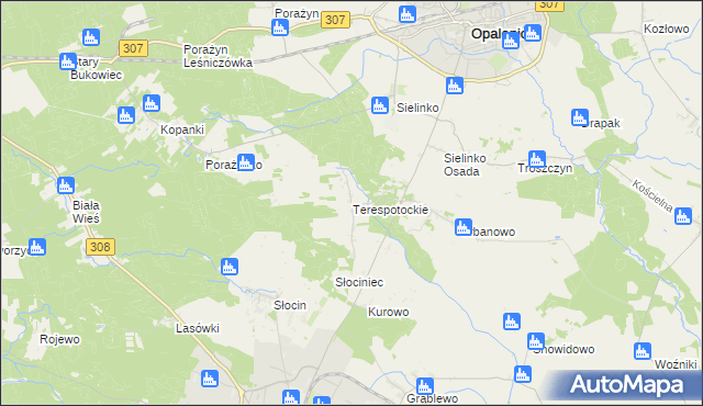 mapa Terespotockie, Terespotockie na mapie Targeo