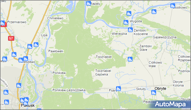 mapa Tocznabiel, Tocznabiel na mapie Targeo