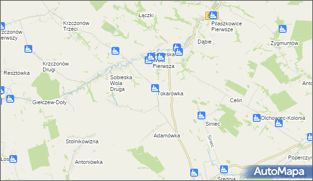 mapa Tokarówka, Tokarówka na mapie Targeo