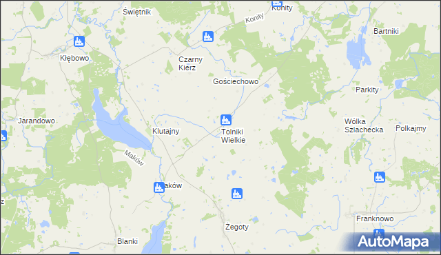 mapa Tolniki Wielkie, Tolniki Wielkie na mapie Targeo