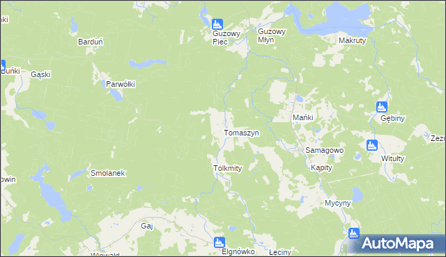 mapa Tomaszyn, Tomaszyn na mapie Targeo