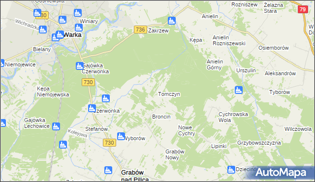 mapa Tomczyn, Tomczyn na mapie Targeo