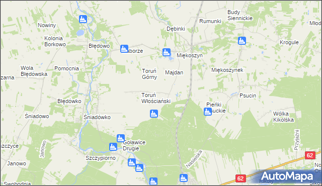 mapa Toruń Dworski, Toruń Dworski na mapie Targeo