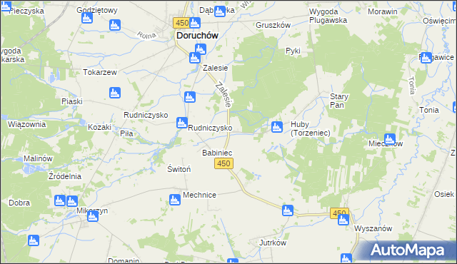 mapa Torzeniec, Torzeniec na mapie Targeo