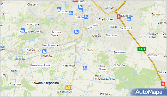 mapa Trablice, Trablice na mapie Targeo