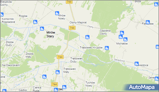 mapa Trębowiec-Krupów, Trębowiec-Krupów na mapie Targeo