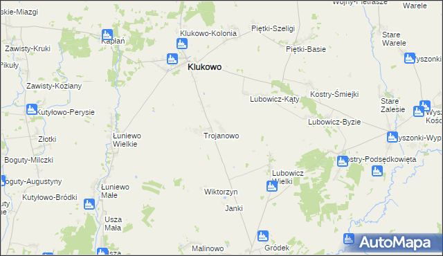 mapa Trojanówek, Trojanówek na mapie Targeo