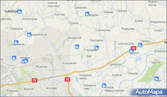 mapa Tropiszów, Tropiszów na mapie Targeo