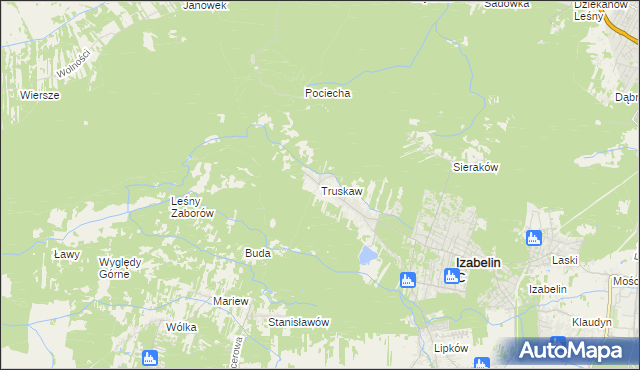 mapa Truskaw, Truskaw na mapie Targeo