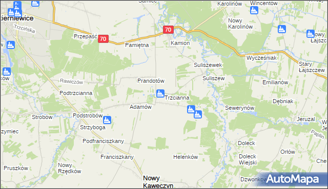 mapa Trzcianna, Trzcianna na mapie Targeo