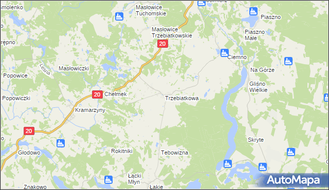 mapa Trzebiatkowa, Trzebiatkowa na mapie Targeo