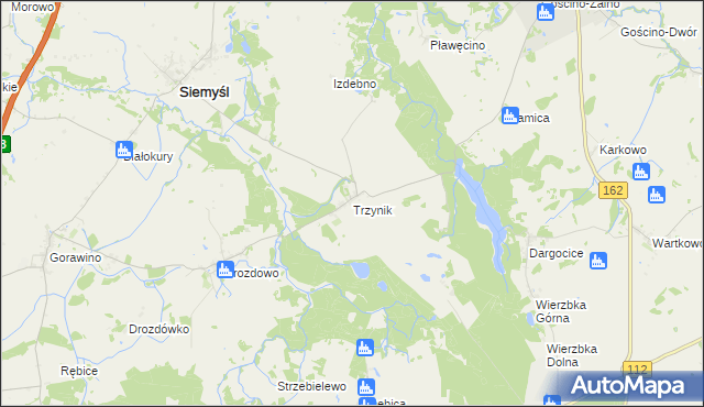 mapa Trzynik, Trzynik na mapie Targeo